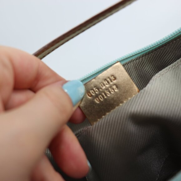 Sold💜Gucci Monogram Pochette Blue Handbag - Picture 15 of 16